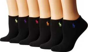 Polo Ralph Lauren Blue Label Ultra Low Flat Knit Anklet Sock - 6 Pack (727704)