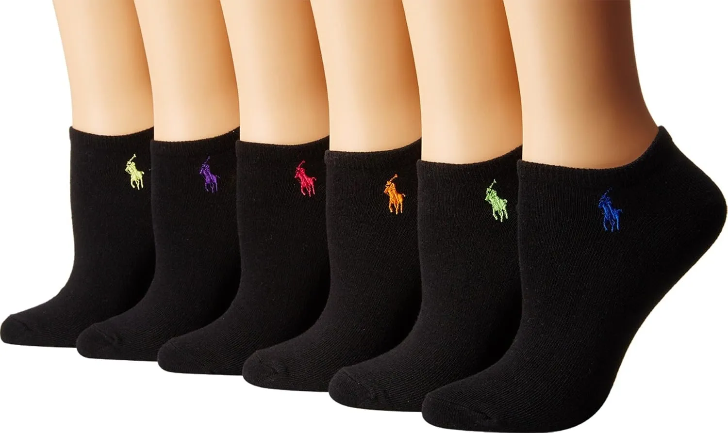 Polo Ralph Lauren Blue Label Ultra Low Flat Knit Anklet Sock - 6 Pack (727704)
