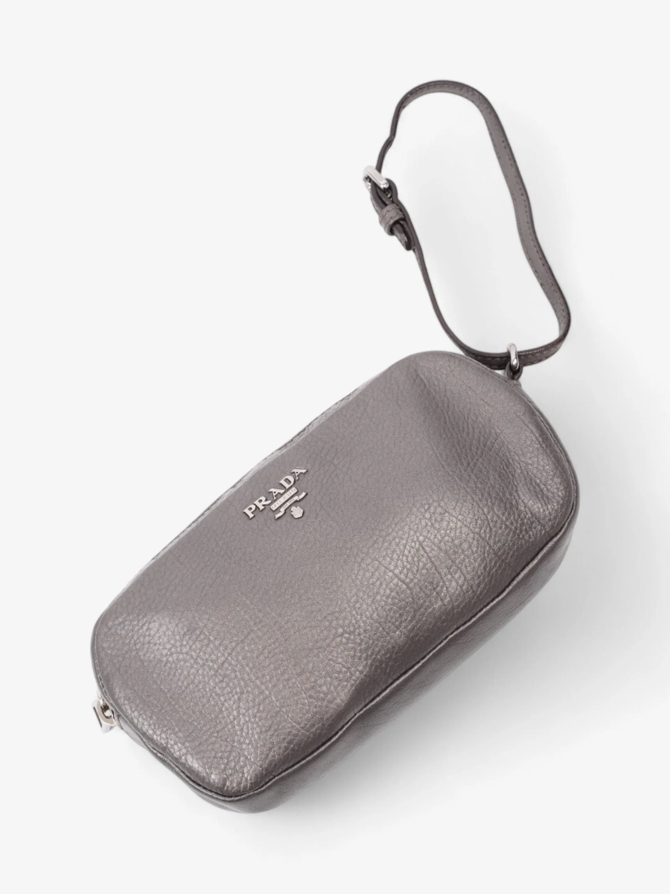 Prada Wristlet Metallic Leather
