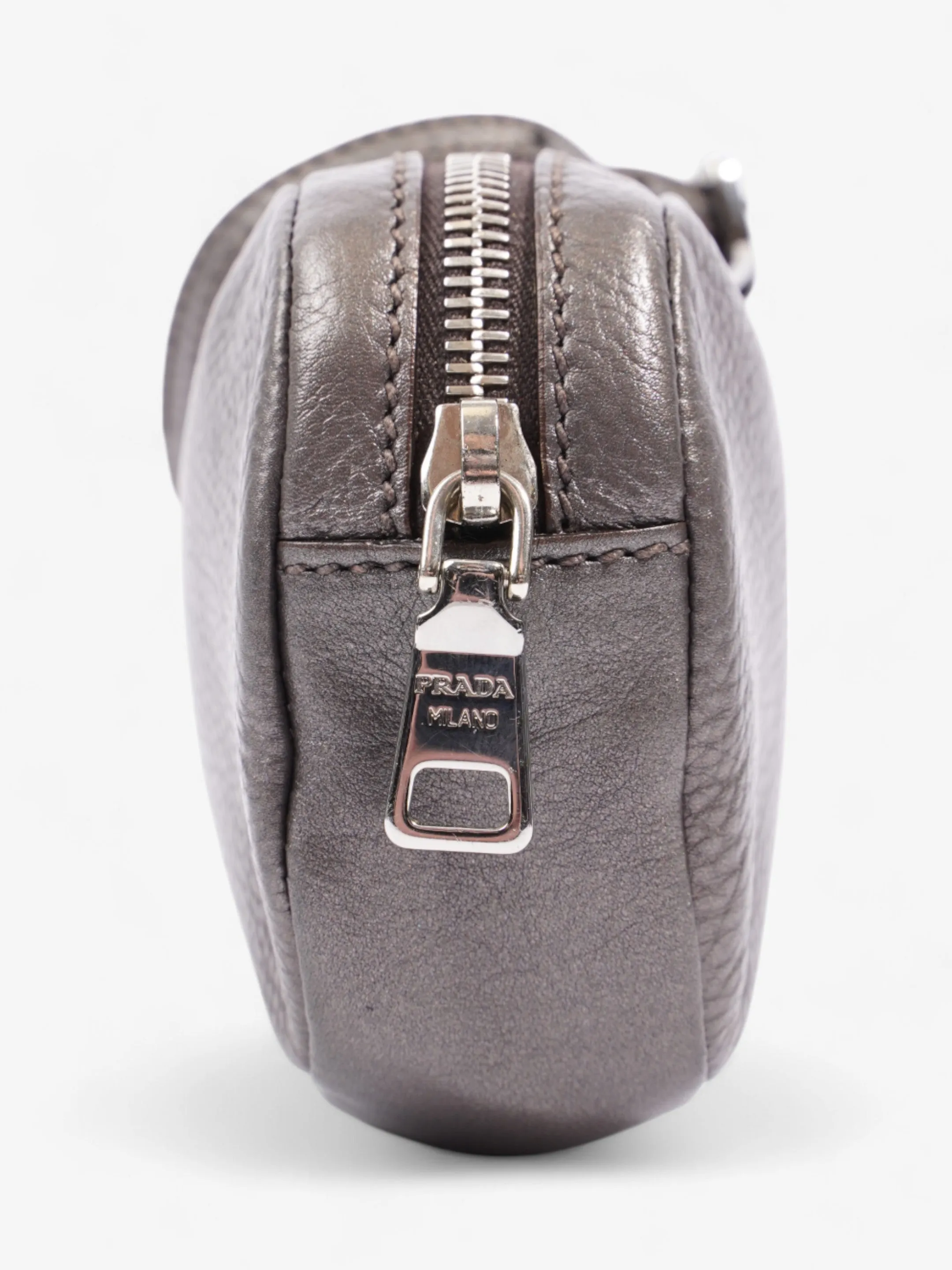 Prada Wristlet Metallic Leather