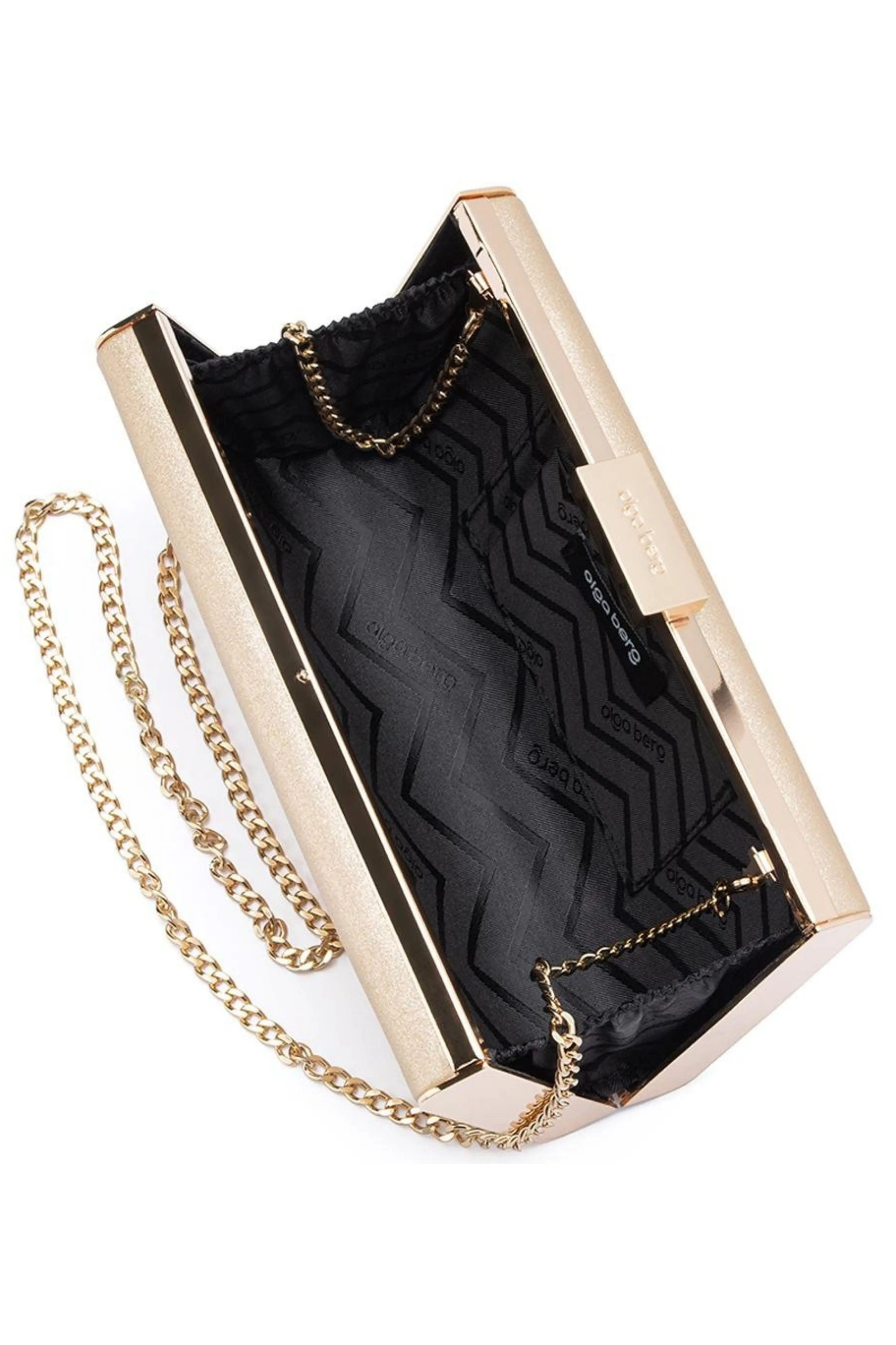 Precious Metallic Slimline Clutch - Champagne Gold