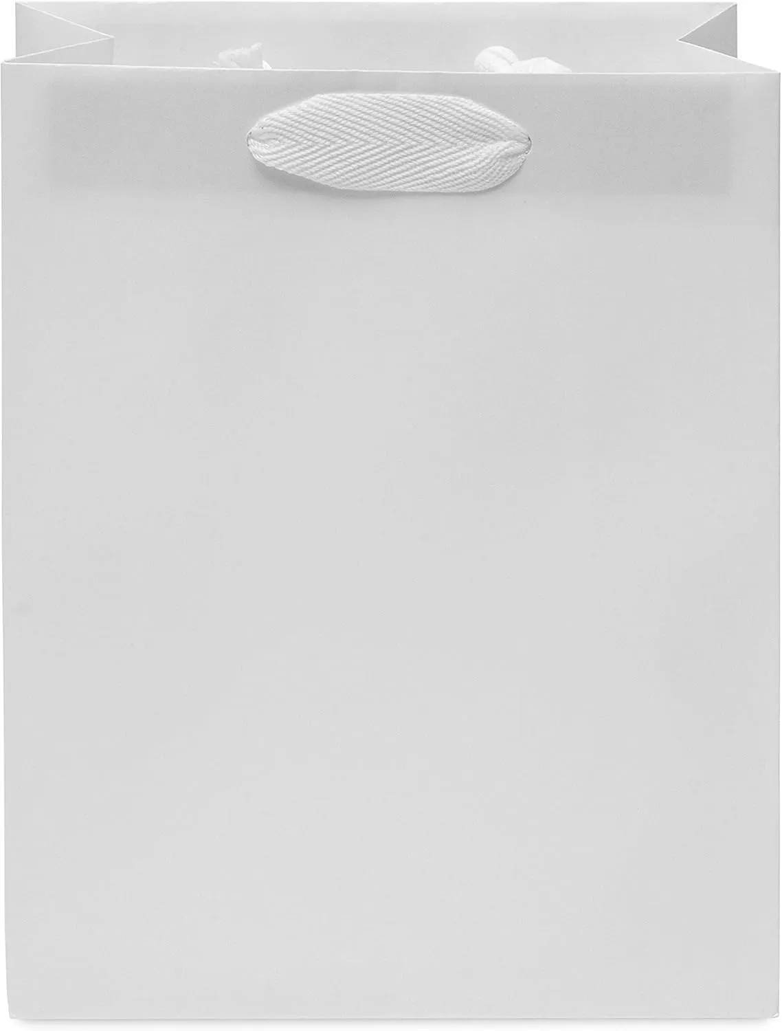 Prime Line Packaging Small White Gift Bags with Handles, Matte Christmas Tote, Shopping, Retail, Wedding, Welcome, Christening, Bulk, 8x4x10, 25 Pack