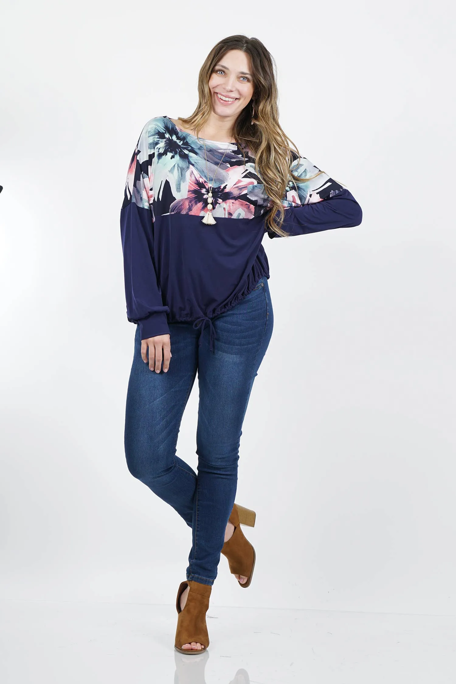 Print Drawstring Top