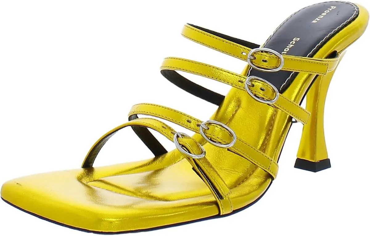 Proenza Schouler Square Sandals - 90 mm Metallic Nappa Gold EU 40 (US Women's 10) M