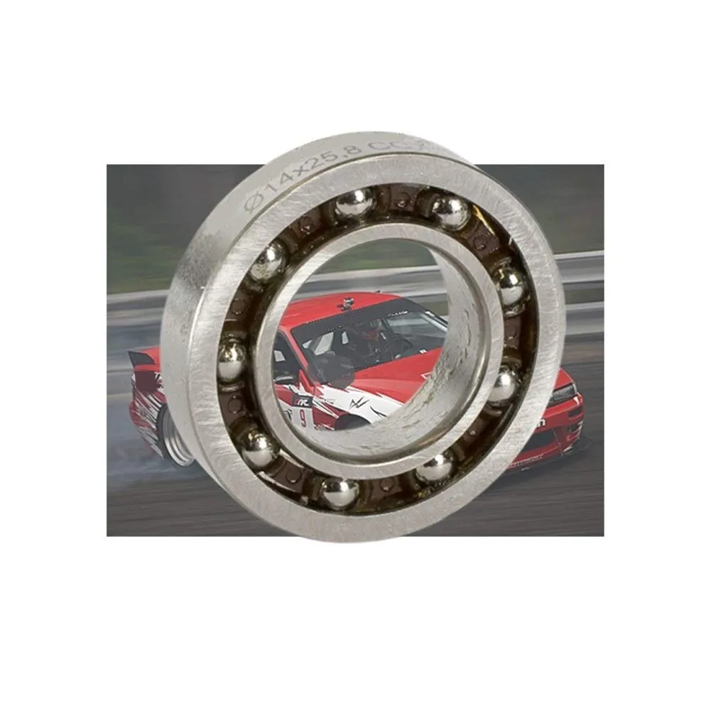 Professional MR258146E Rear Engine Ball Bearing 14x25.8x6mm ABEC-3 C3 Clearance Polymite Nylon Cage T46 Bearings for NOVAROSSI.21 1PC (Color : Silver, Size : 14x25.8x6mm 1PC)