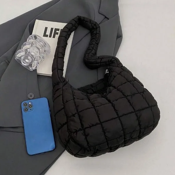 Puffy Quilted Shoulder Bag