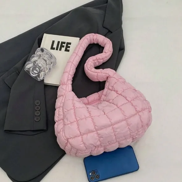 Puffy Quilted Shoulder Bag