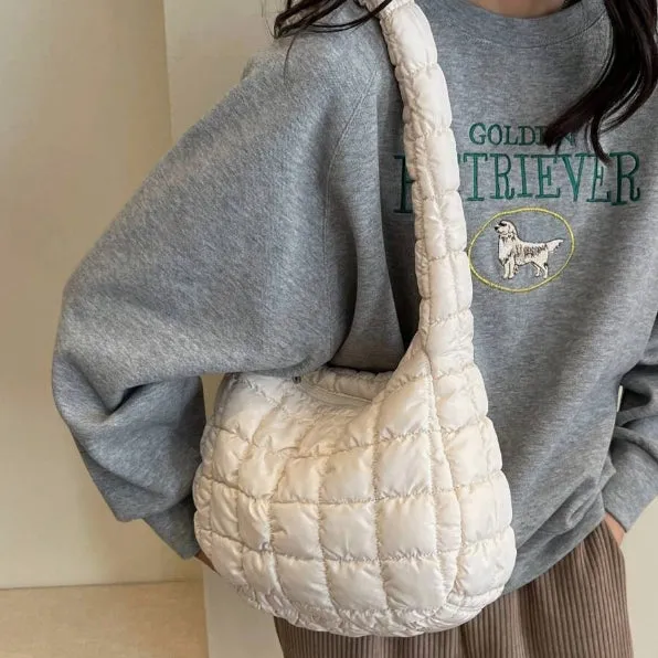 Puffy Quilted Shoulder Bag