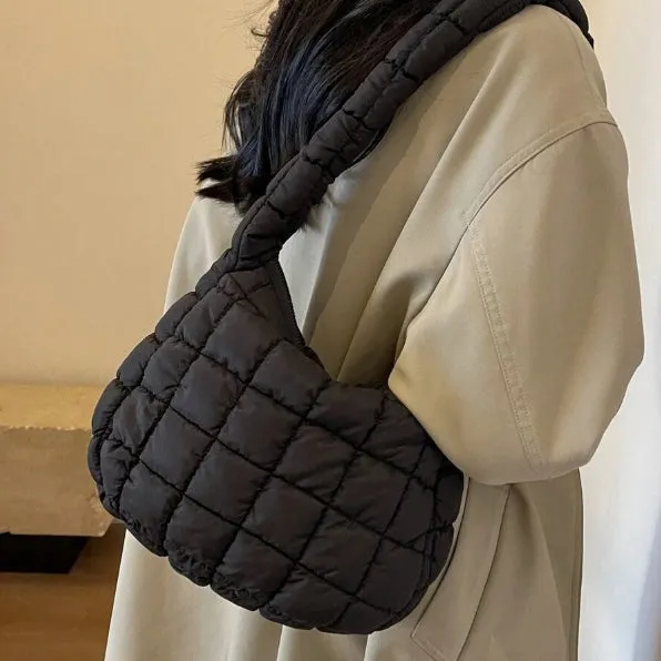 Puffy Quilted Shoulder Bag