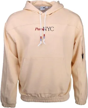 PUMA Mens Nyc Laps Hoodie Casual Outerwear Casual Drawstring - Beige - Size M