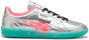 PUMA Mens Palermo Newgenfooty Metallic Lace Up Sneakers Shoes Casual - Green, Pink, Silver - Size 10.5 M