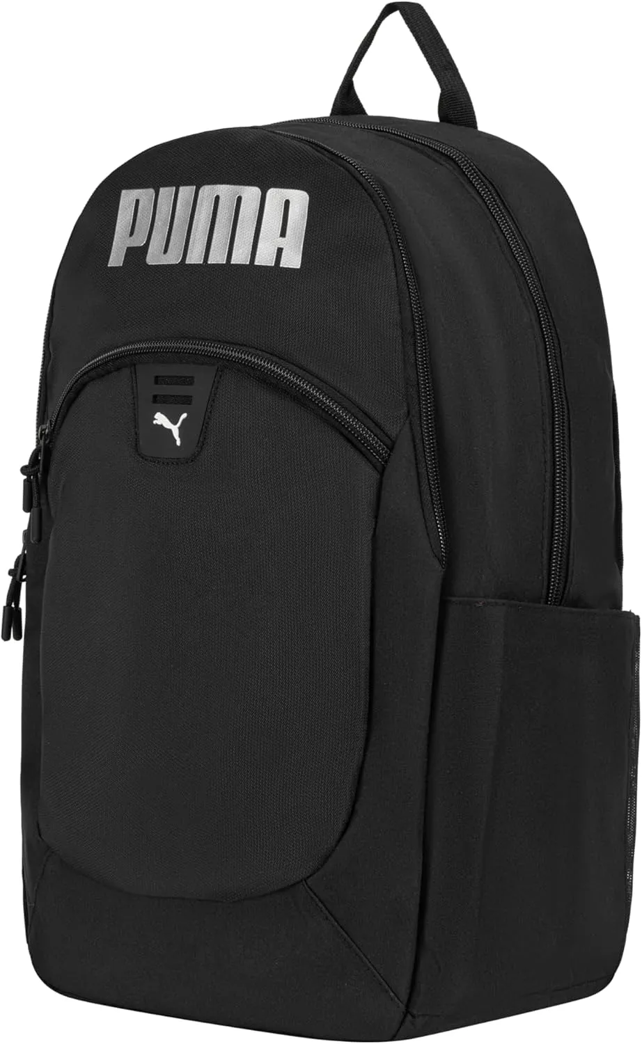 PUMA Unisex Kid's Rally Backpack, Black/Metallic Silver, Large