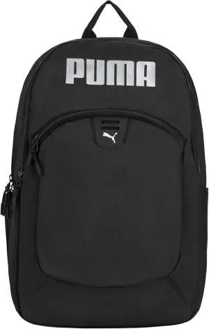 PUMA Unisex Kid's Rally Backpack, Black/Metallic Silver, Large