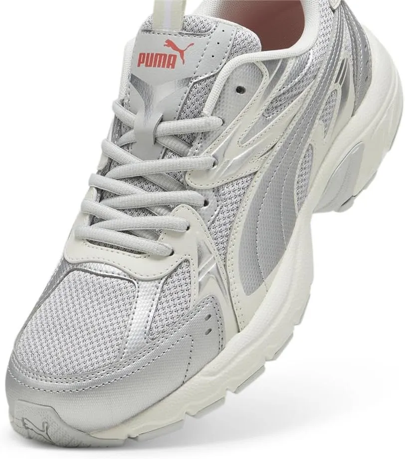 PUMA Women's Milenio Tech Shoes, Cool Light Vapor Gray-Silver, 9.5