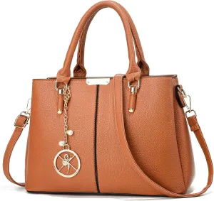 Purse and Handbags for Women, 3 Zip Compartments Tote Bag Designer Shoulder Purse Top Handle Satchel Bags