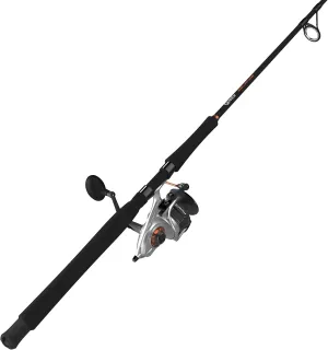 Quantum Reliance Spinning Reel and Fishing Rod Combo, Changeable Right- or Left-Hand Retrieve, Graphite Rod with Durable EVA Handle, Silver/Black