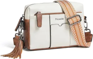 Quilted Crossbody Bags for Women 3-Pockets Crossbody Purses Vegan Leather Shoulder Handbags with Wide Strap