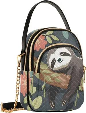 Quilted Crossbody Bags for Women Trendy, Women's Crossbody Handbags Pink Butterfly Travel Cell Phone Purses Bags