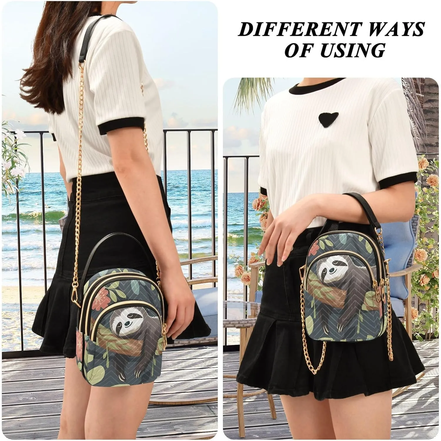 Quilted Crossbody Bags for Women Trendy, Women's Crossbody Handbags Pink Butterfly Travel Cell Phone Purses Bags