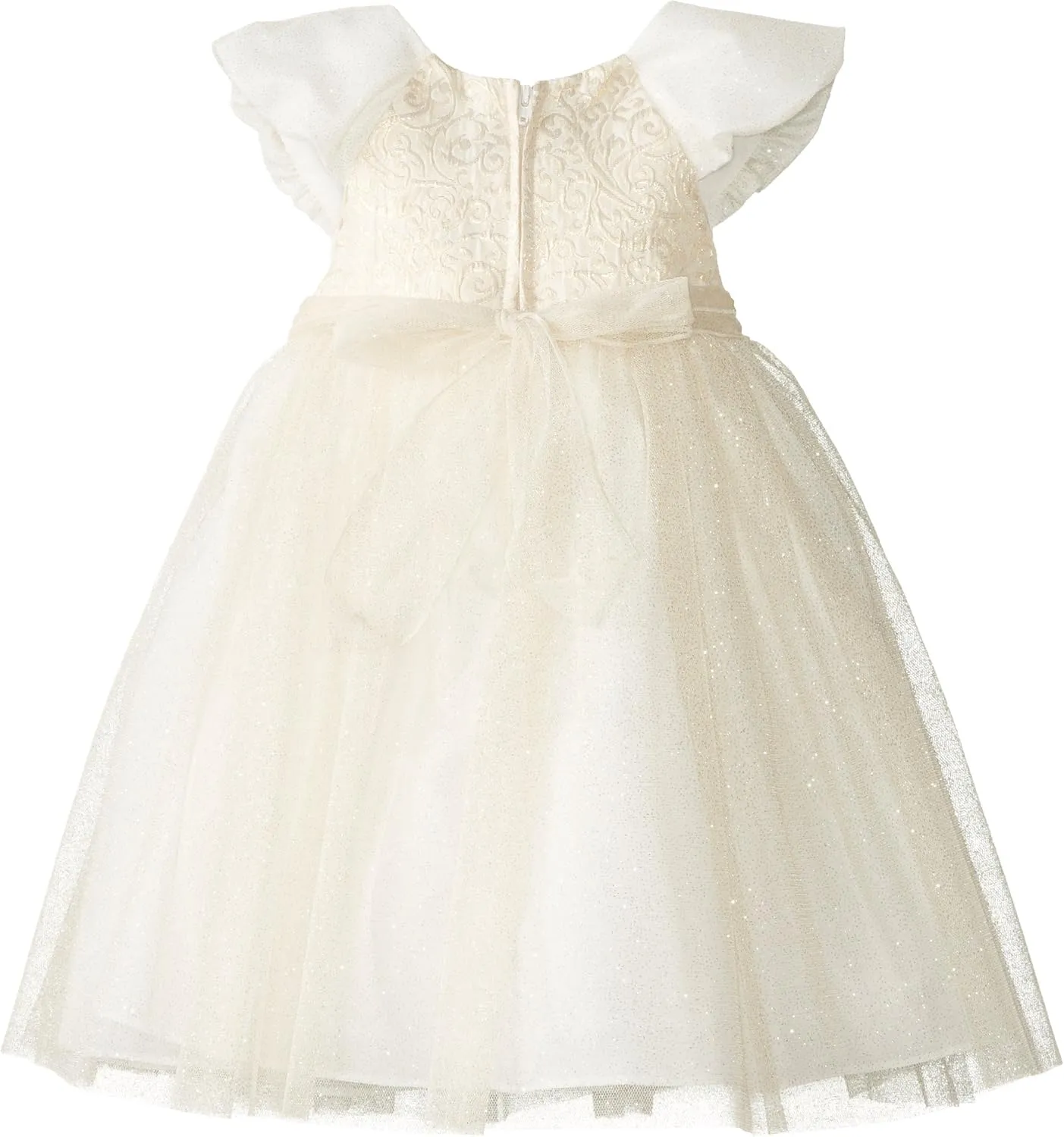 Rare Editions Little Girls' Lace and Glitter Tulle Dress