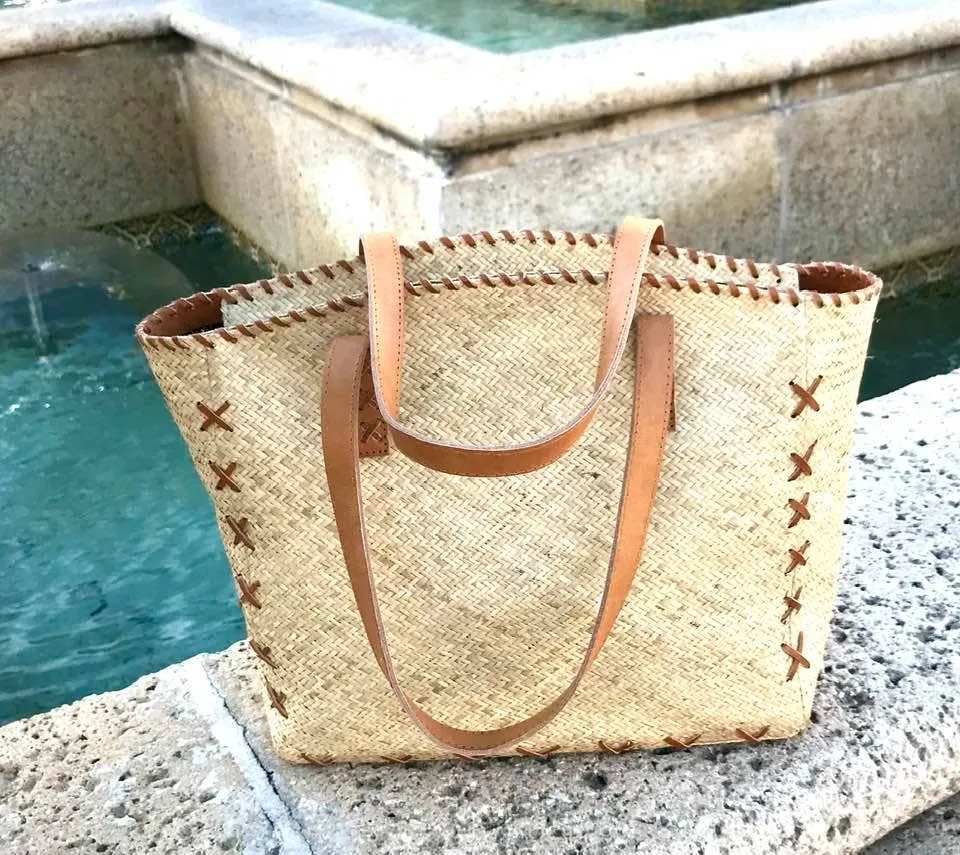 Rattan Tote - Ivory