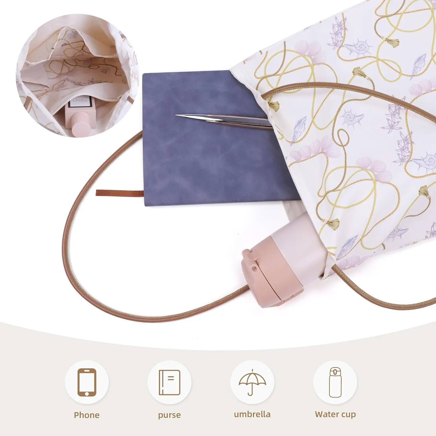 Rayon Hobo Bags for Women,Patterned Tote Bag,Large Capacity Shoulder Handbags with Inner Pockets