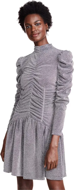 Rebecca Taylor Women's Metallic Dress, Silver, X-Small