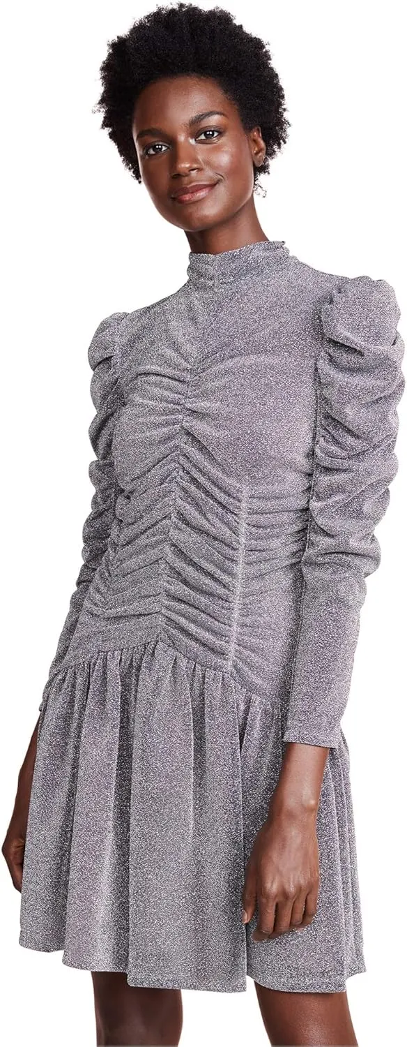 Rebecca Taylor Women's Metallic Dress, Silver, X-Small