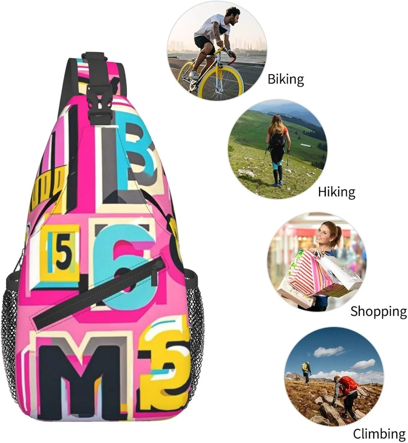 Refreshing Mint Leaves Crossbody Bags Cross Chest Bag Adjustable Sling Backpack for Women Men