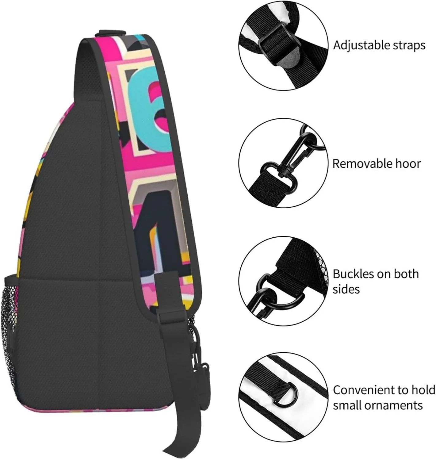 Refreshing Mint Leaves Crossbody Bags Cross Chest Bag Adjustable Sling Backpack for Women Men