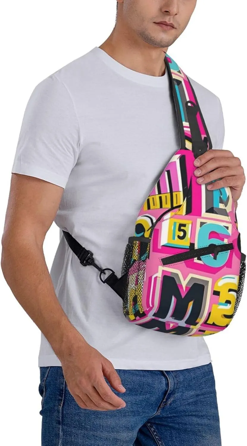Refreshing Mint Leaves Crossbody Bags Cross Chest Bag Adjustable Sling Backpack for Women Men