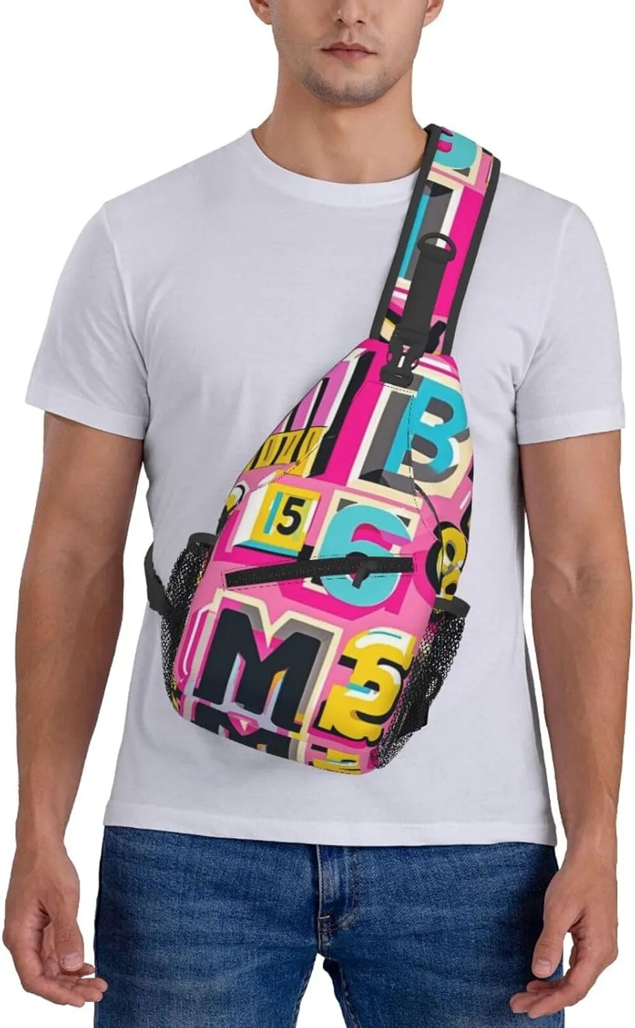 Refreshing Mint Leaves Crossbody Bags Cross Chest Bag Adjustable Sling Backpack for Women Men