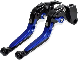 Retractable Foldable Brake Lever Clutch Lever for MV Agusta Brutale 1000 RR/RS/Rush 2020-2021, CNC Aluminum Alloy Made (Blue)