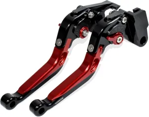 Retractable Foldable Brake Lever Clutch Lever for MV Agusta Brutale 1000 RR/RS/Rush 2020-2021, CNC Aluminum Alloy Made (Red)