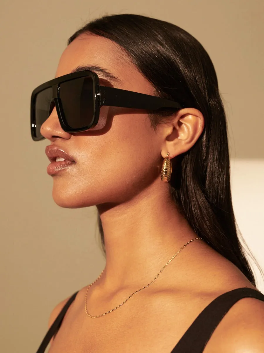 Retro Oversize Square Sunglasses in Tort