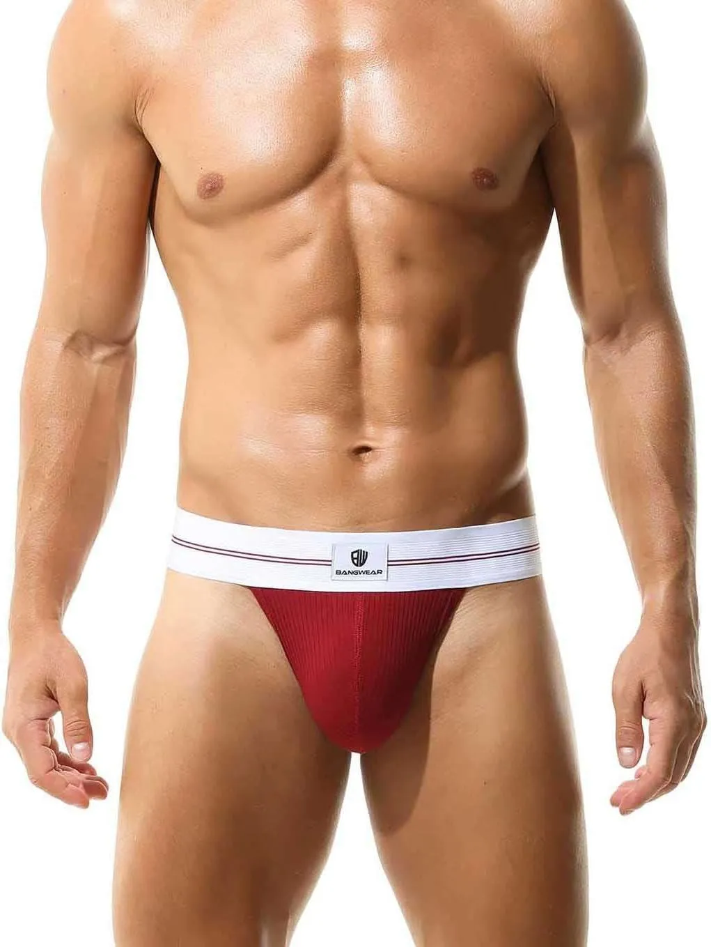 Retro Tanga Brief 100% Rib Cotton Men's Briefs 2'' Waistband Elastic Band Mens Underwear