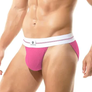 Retro Tanga Brief 100% Rib Cotton Men's Briefs 2'' Waistband Elastic Band Mens Underwear