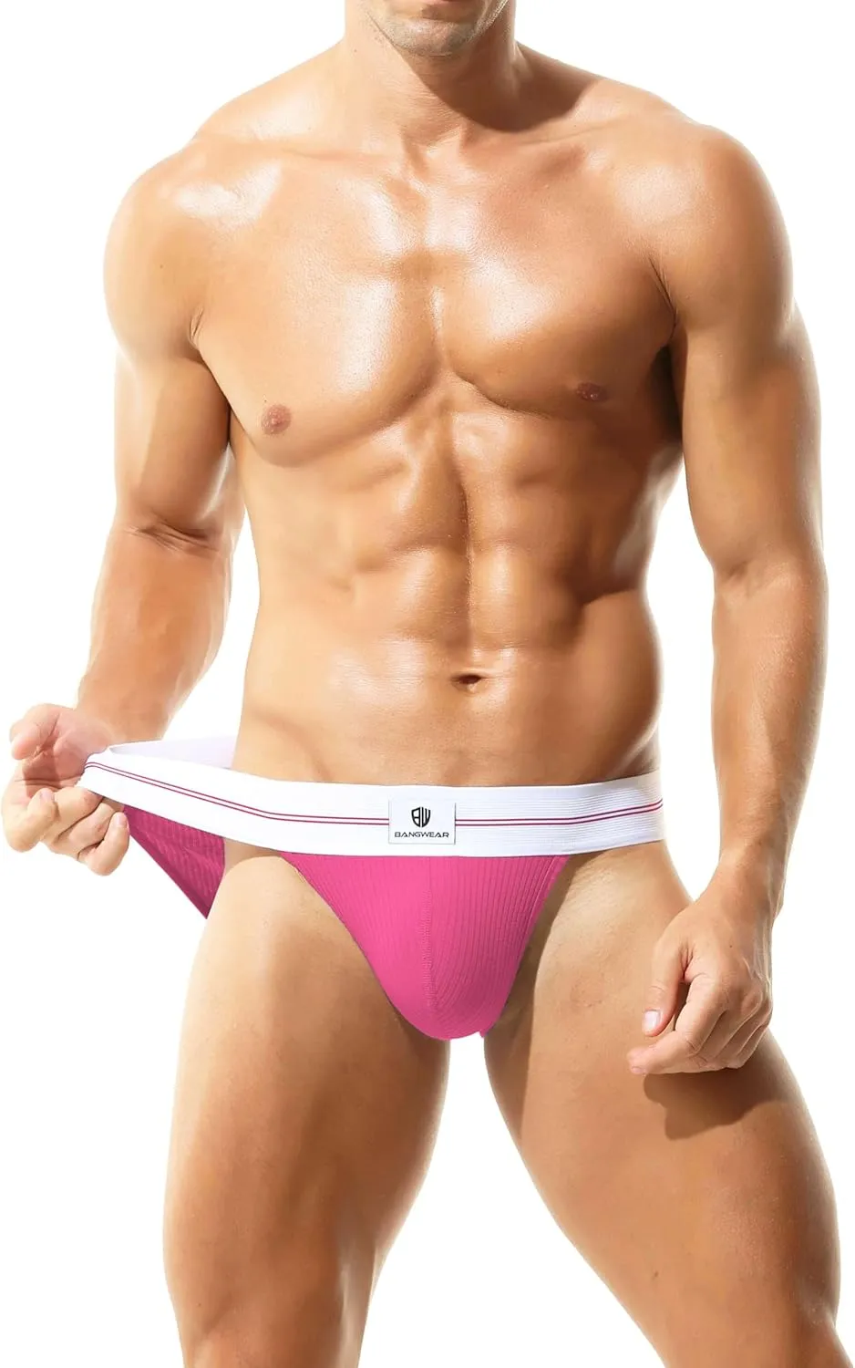 Retro Tanga Brief 100% Rib Cotton Men's Briefs 2'' Waistband Elastic Band Mens Underwear