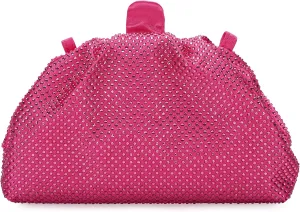 Rhinestone Purse Crystal Frame Clutch Bag Party Pleated Women Clutch Handbag