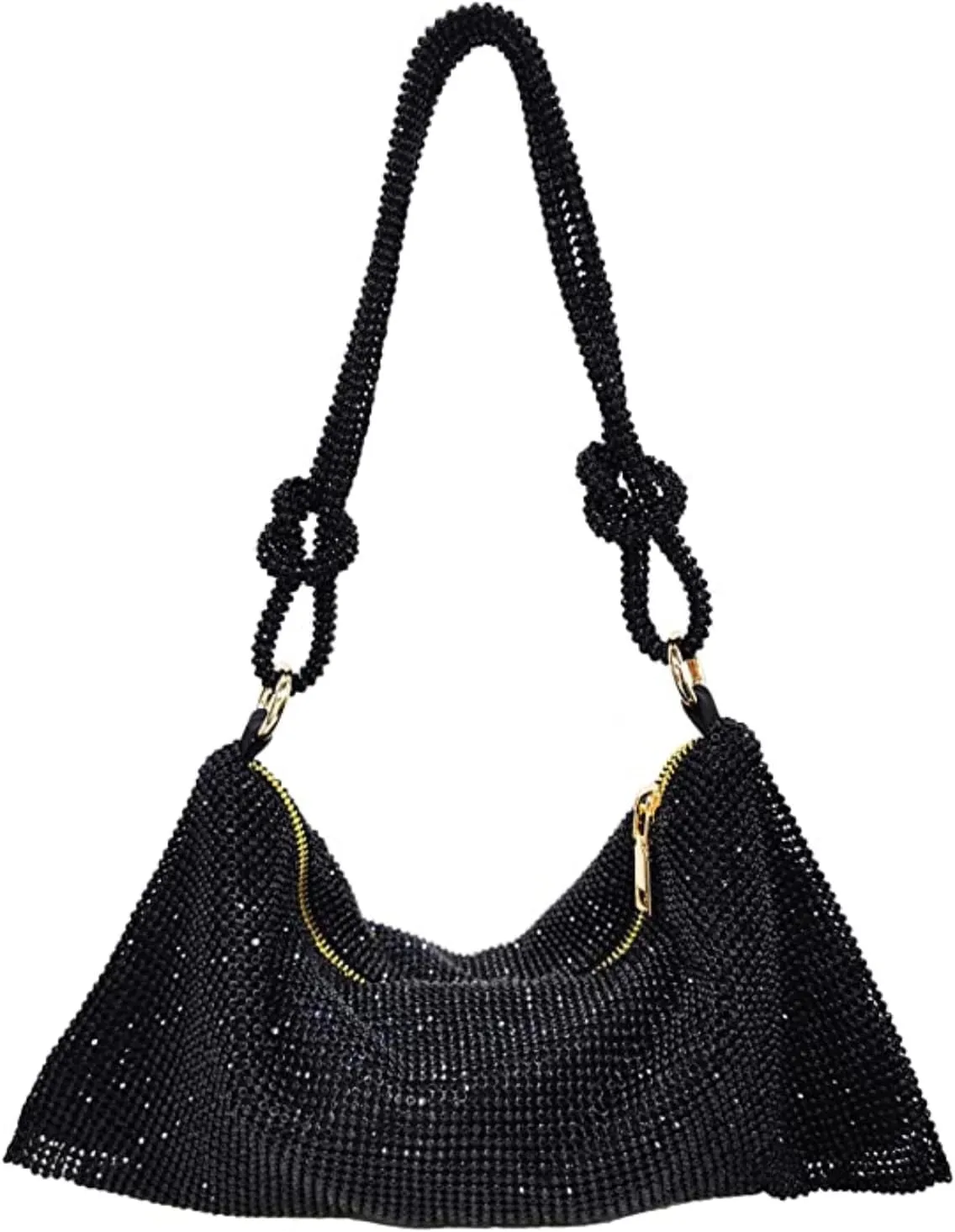 Rhinestone Purse Silver Sparkly Handbag Evening Glitter Clutch Bag for Women Shiny Bag for Wedding Prom and Party