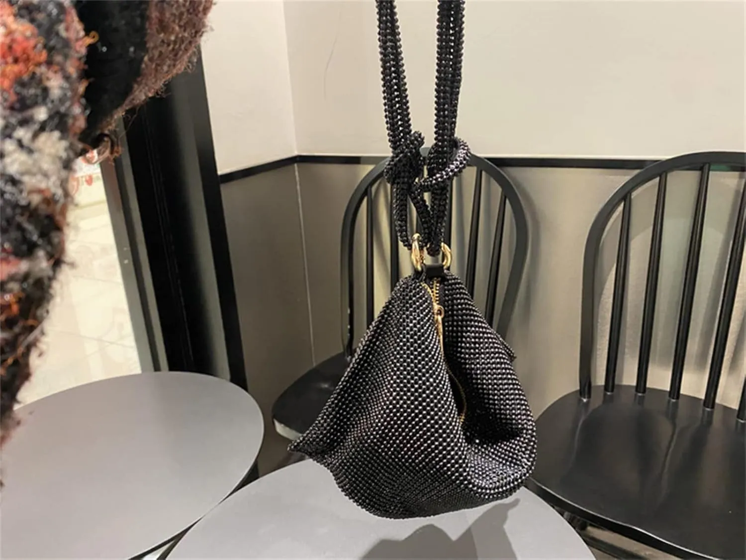 Rhinestone Purse Silver Sparkly Handbag Evening Glitter Clutch Bag for Women Shiny Bag for Wedding Prom and Party