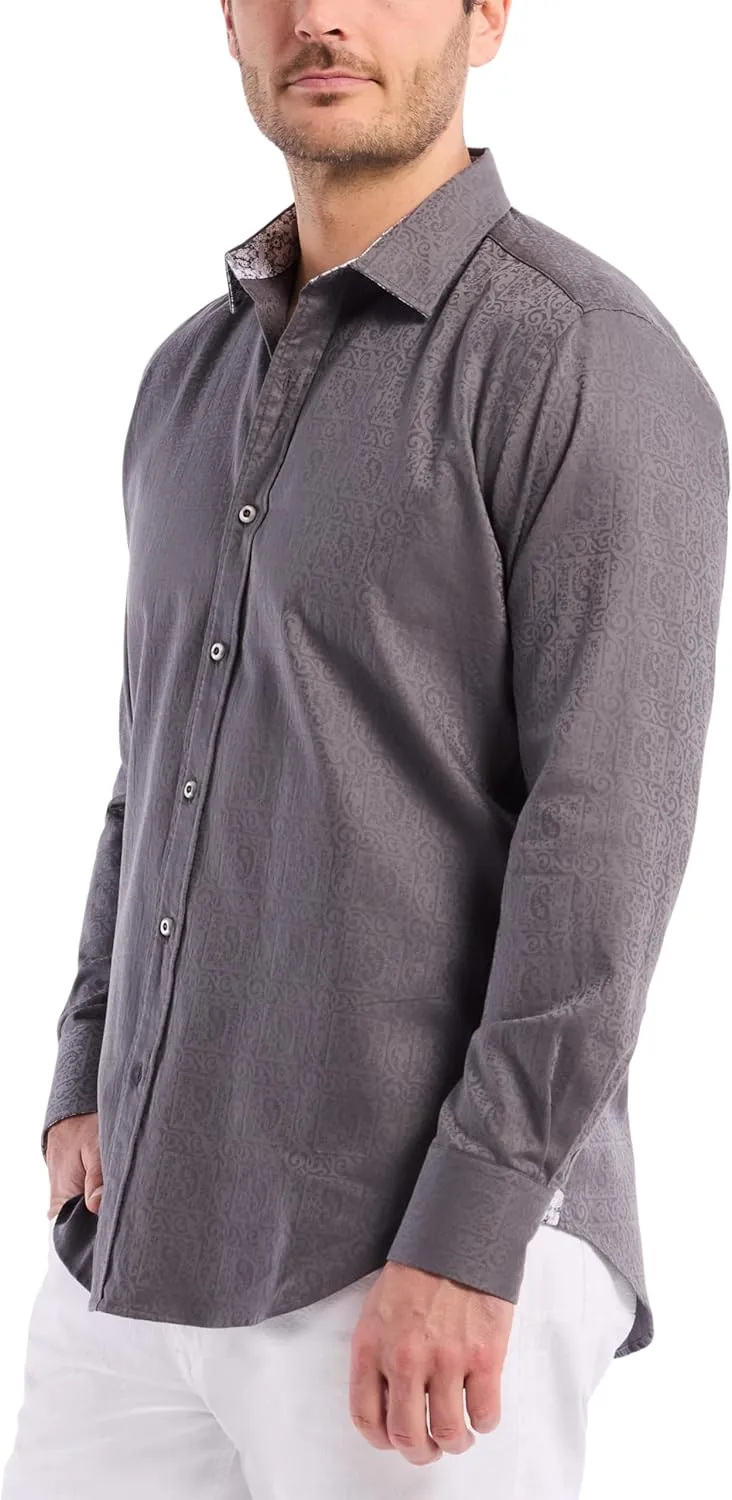 Robert Graham Men’s Windsor Long-Sleeve Shirt, Button-Up Shirt for Men