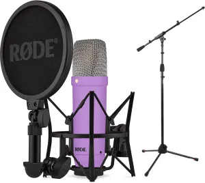 Rode NT1 Signature Series Condenser Microphone with Stand - Purple