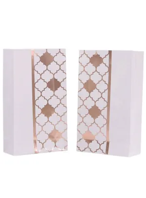 Rose Gold Moroccan Key 6 Pack Paper Favour Bags