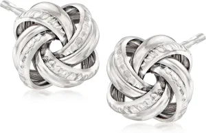 Ross-Simons Italian Sterling Silver Love Knot Earrings
