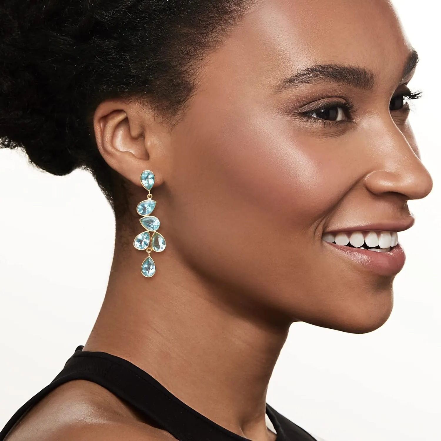 Ross-Simons Multi-Gemstone Drop Earrings in 18kt Gold Over Sterling