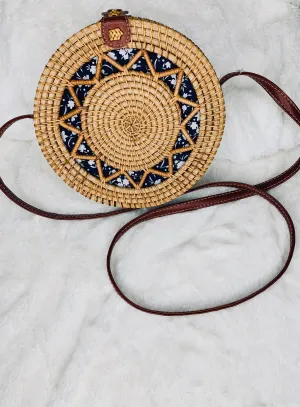 Round Boho Woven Crossbody