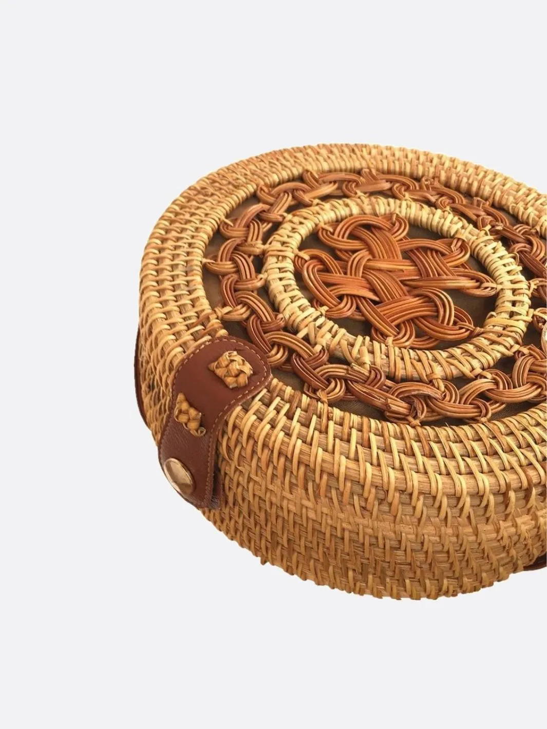 Round Woven Crossbody Straw Bag