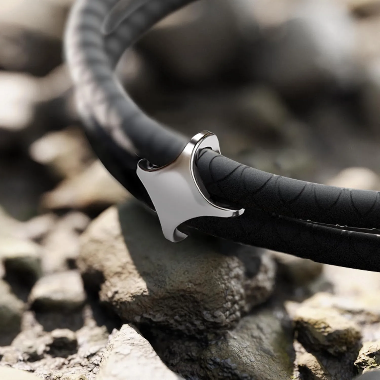 Rowdy Parrot FlexTech Adjustable Silicone Rope Bracelet: Waterproof, Sweatproof, Sunproof, Minimalist Surf, Golf Jewelry for Men - One Size Fits All