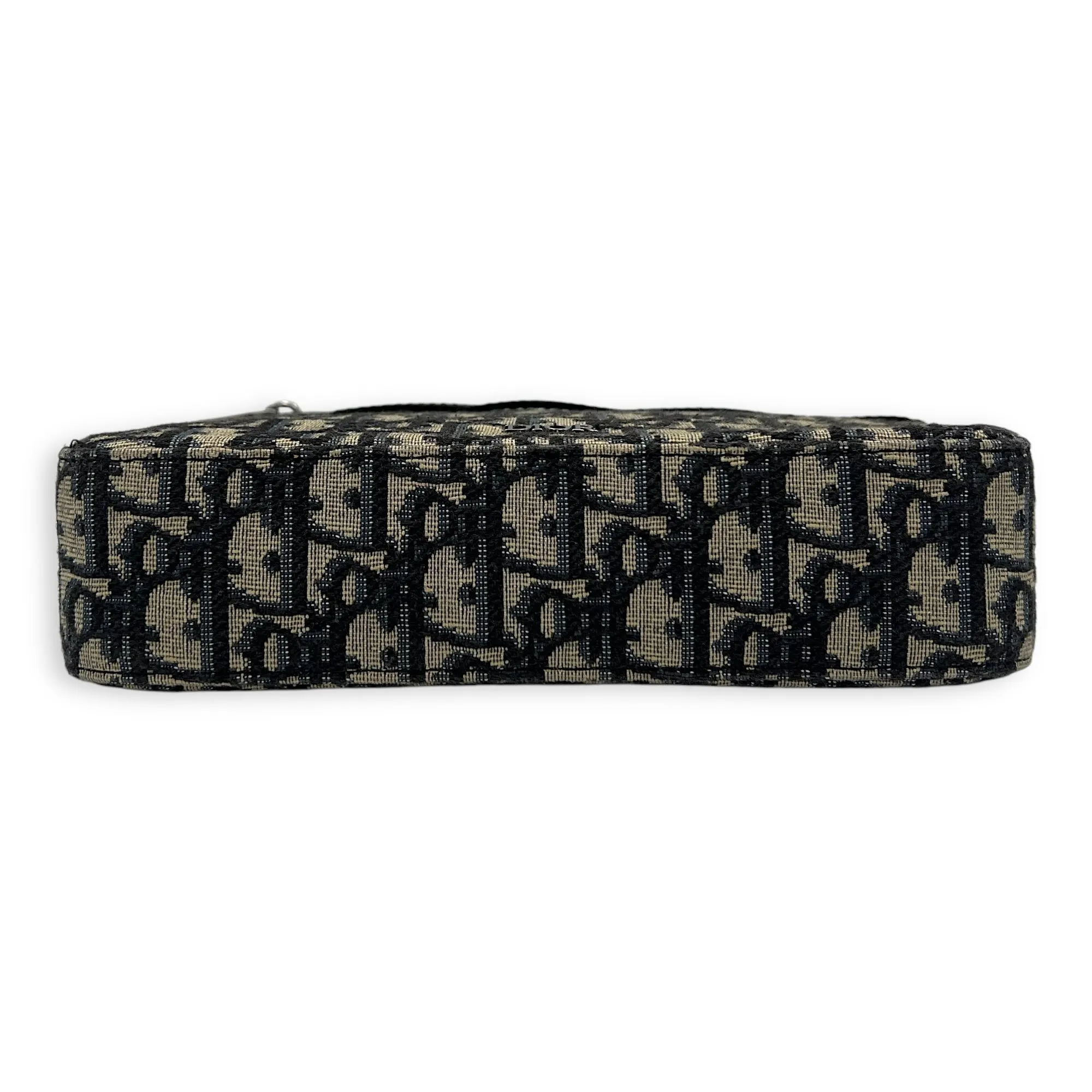 Safari Blue Crossbody Bag in Jacquard, Silver hardware